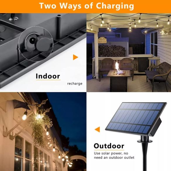 Luces Guirnalda 10mts Solar+ USB+Control