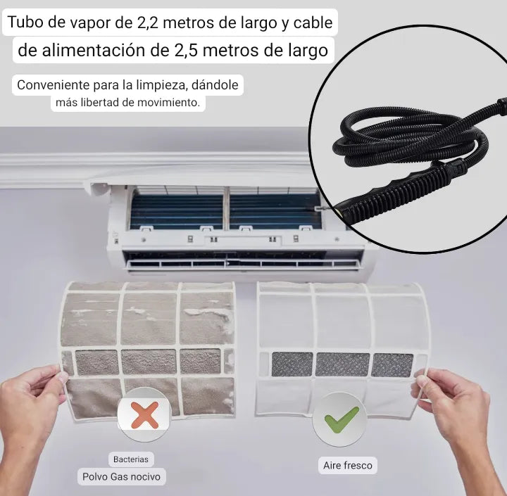 Limpiador de Vapor a Presión 2500w Portátil